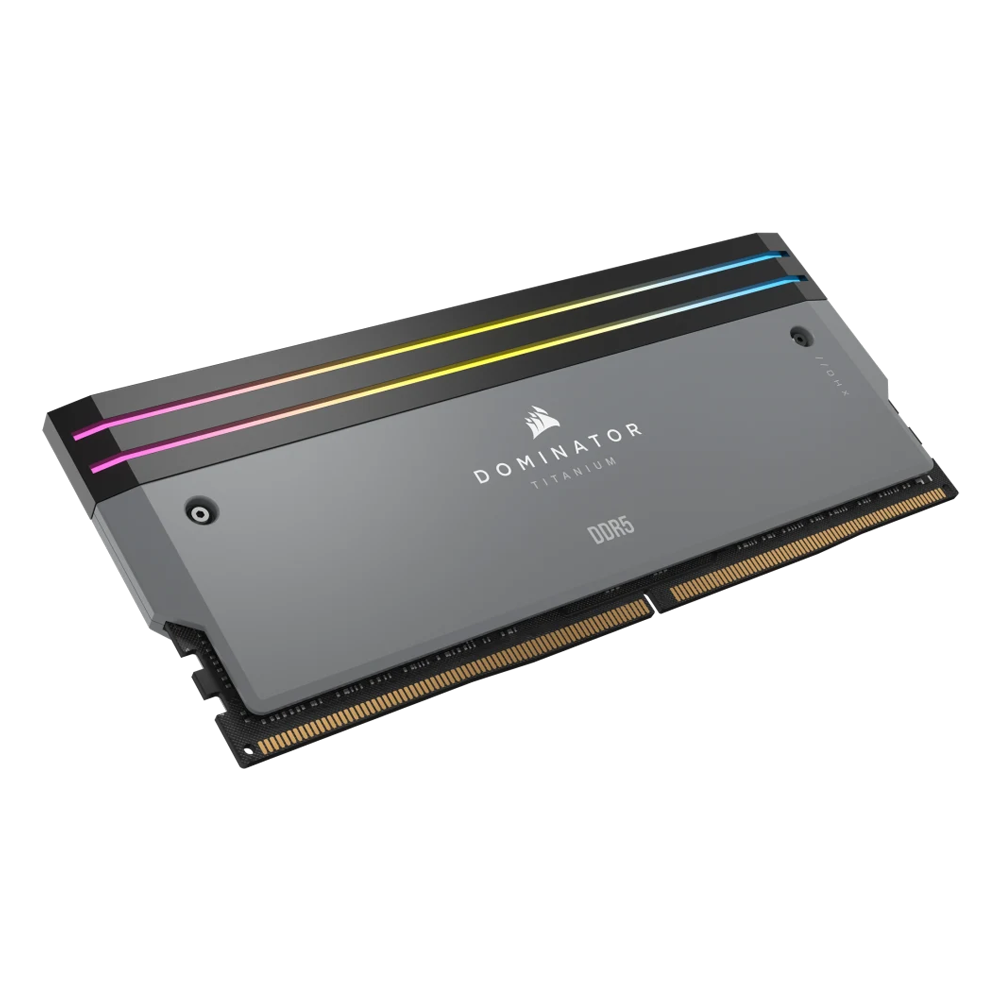 CORSAIR DOMINATOR TITANIUM RGB 64GB (2x32GB) DDR5 DRAM 6000MT/s CL30 AMD EXPO & Intel XMP Memory Kit - Grey
