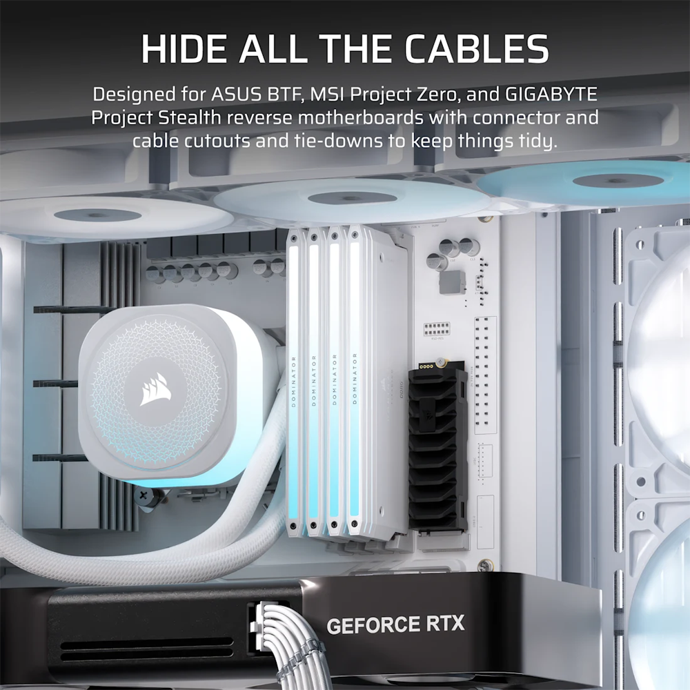 CORSAIR FRAME 4500X RS-R ARGB Panoramic Glass Mid Tower Case - White