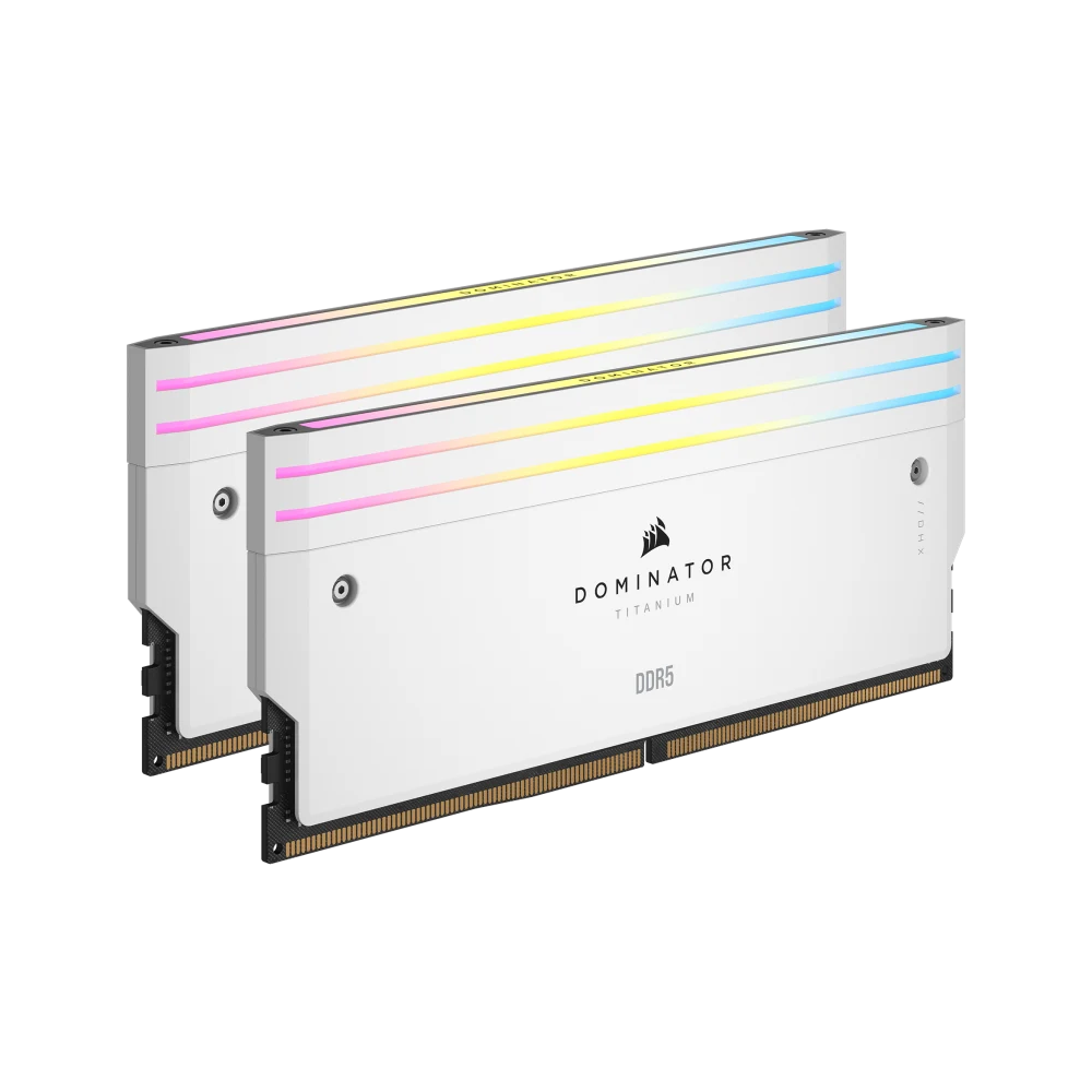 CORSAIR DOMINATOR TITANIUM 64GB(2x32GB) DDR5 6400MT/s CL32 Memory Kit - White