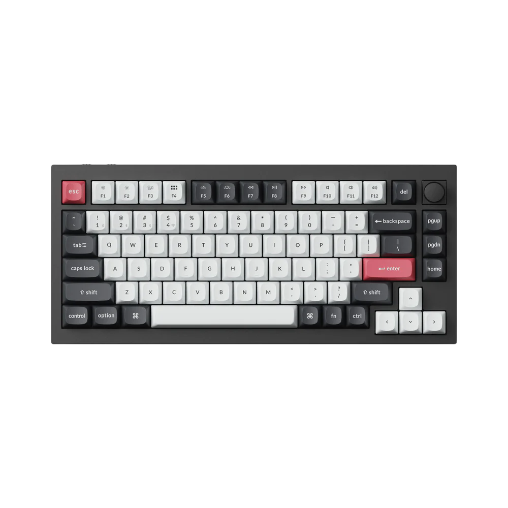 KEYCHRON Q1 HE 75% RGB Wireless Mechanical Gaming Keyboard ENG/AR - Carbon Black