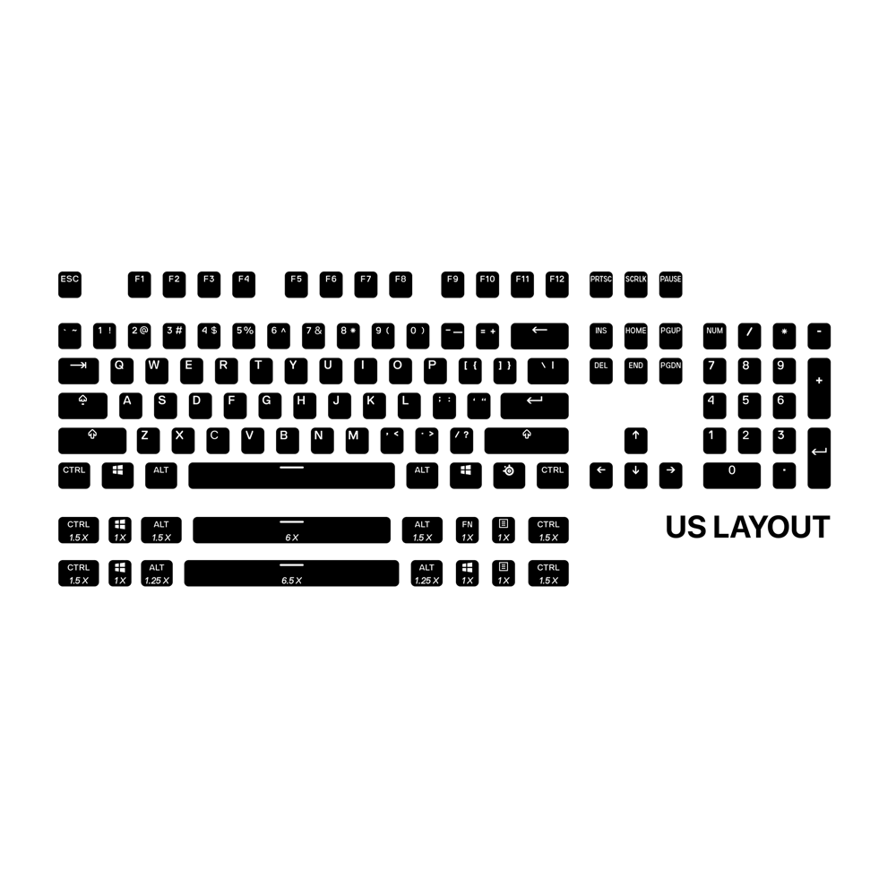 STEELSERIES PrismCaps Keycaps - Black