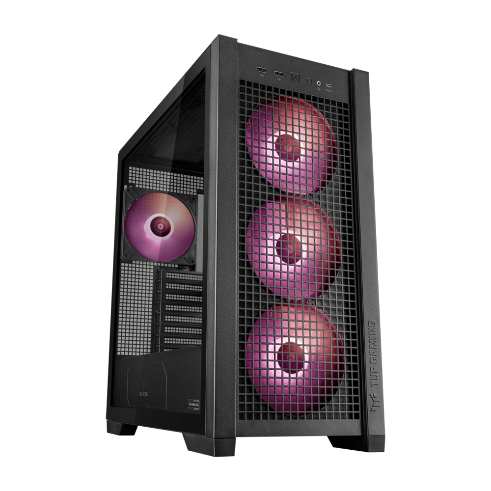 ASUS TUF Gaming GT302 ARGB ATX Mid Tower Case - Black