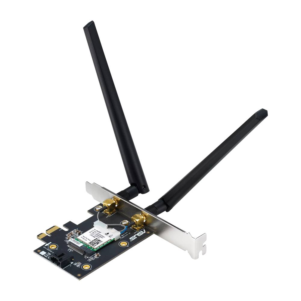 ASUS PCE-BE6500 WiFi 7 PCI-E Adapter With 2 External Antennas