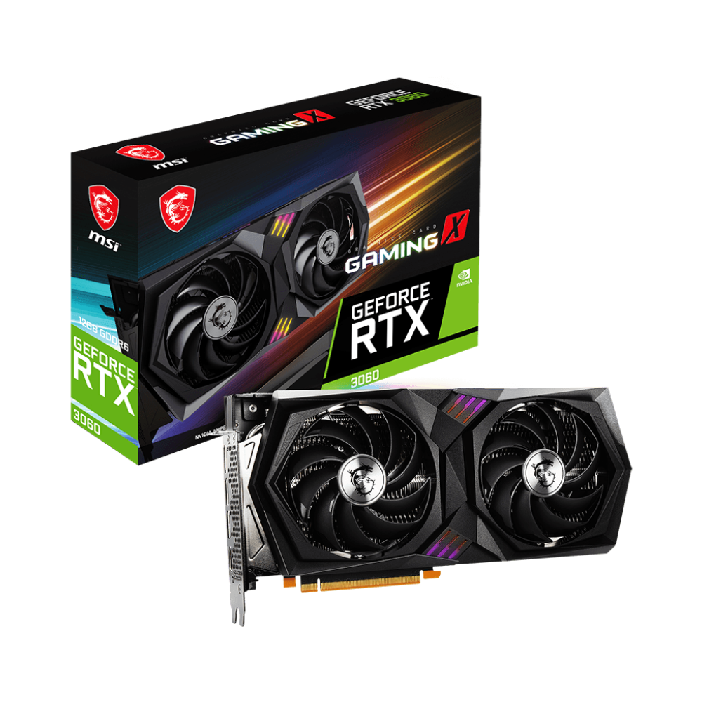 MSI GEFORCE RTX 3060 GAMING X 12GB Graphics Card - Black