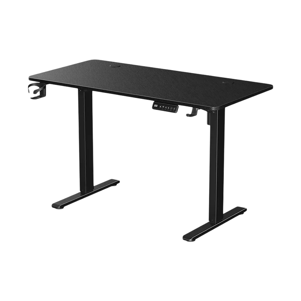 Gamvity Height-Adjustable Metal Modern Office/Gaming Desk 1400*600 - Carbon Fiber Black
