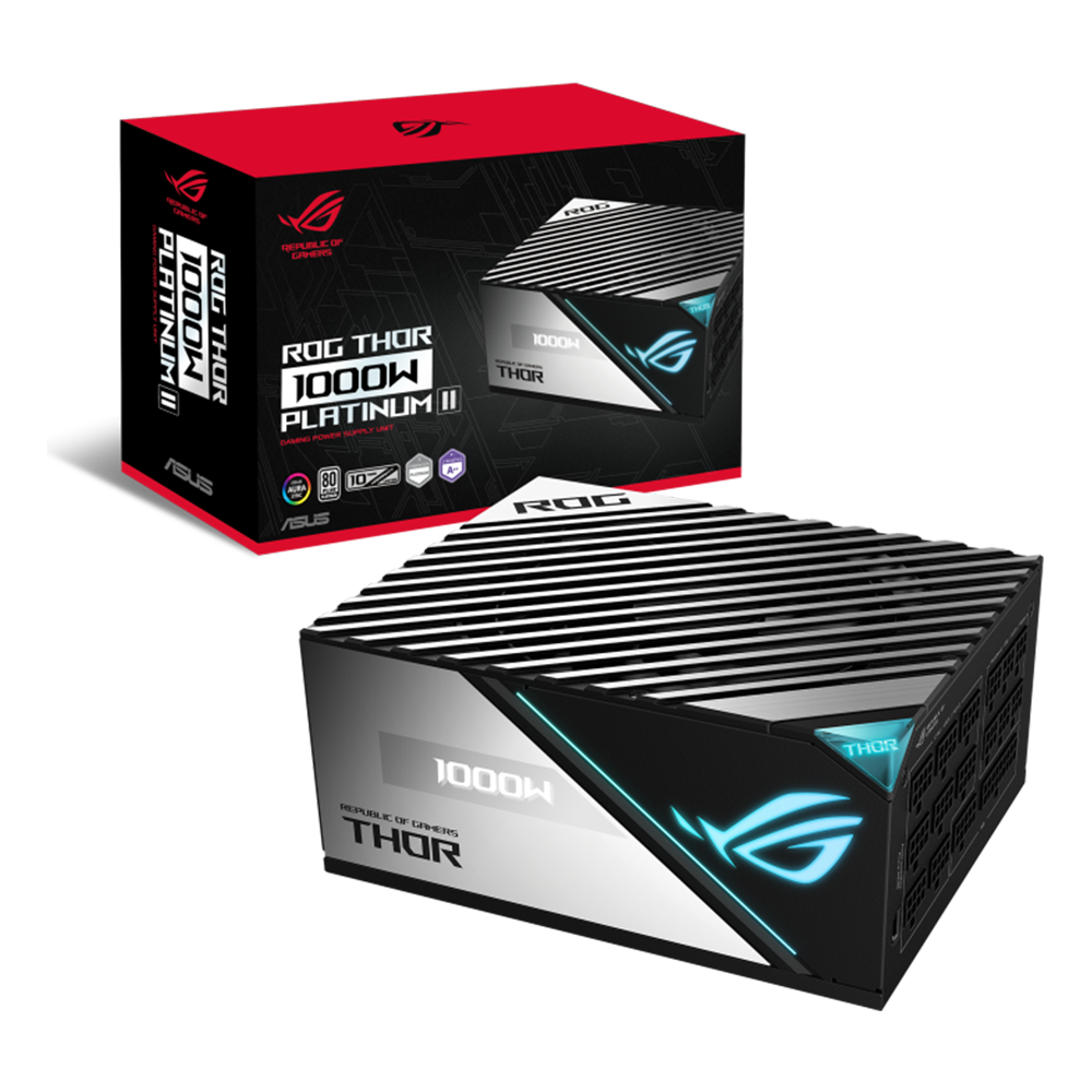 ASUS ROG THOR 1000P2 Gaming 1000W Platinum II OLED Power Supply Unit - Grey