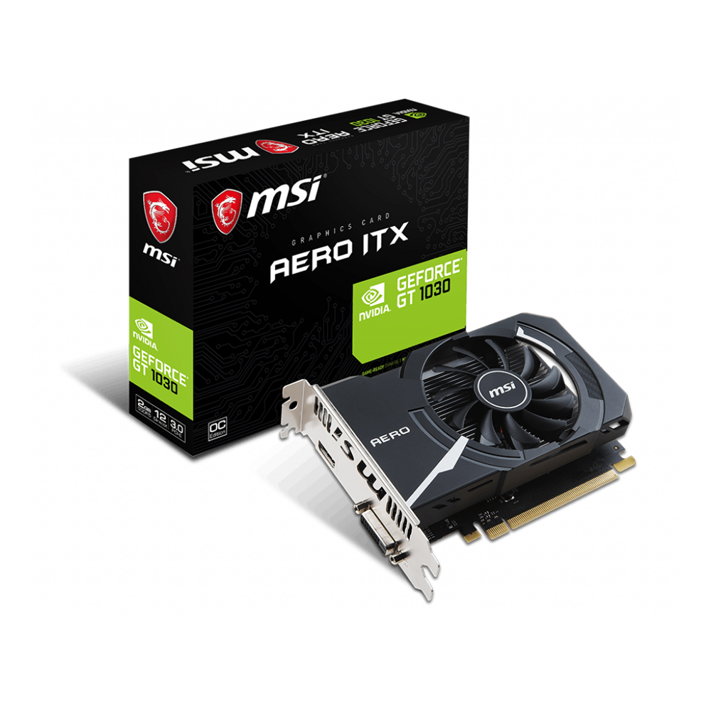 MSI NVIDIA GEFORCE RTX 3050 AERO ITX 8GB OC Graphics Card - Black