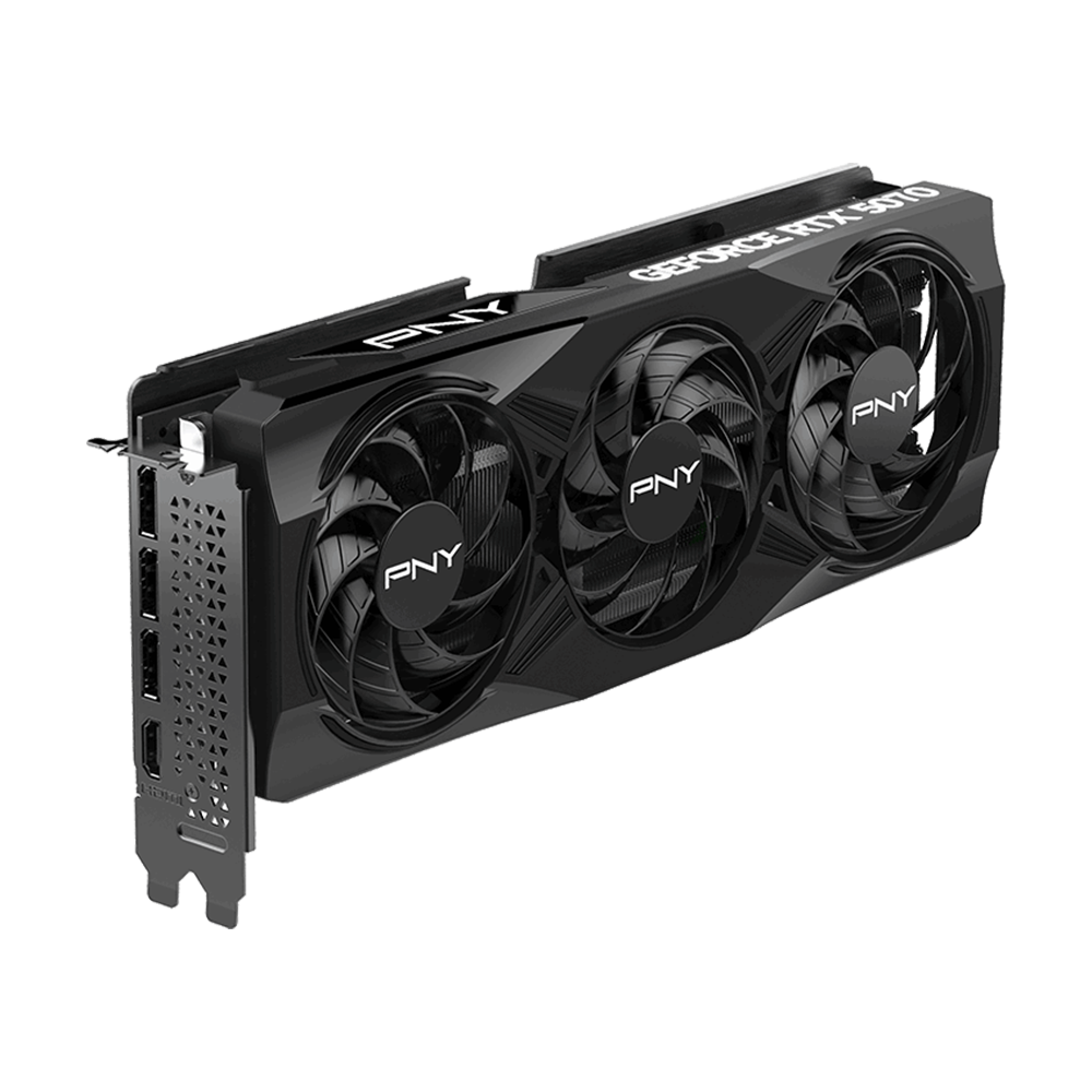 PNY Nvidia GeForce RTX 5070 12GB Overclocked Triple Fan Graphics Card - Black