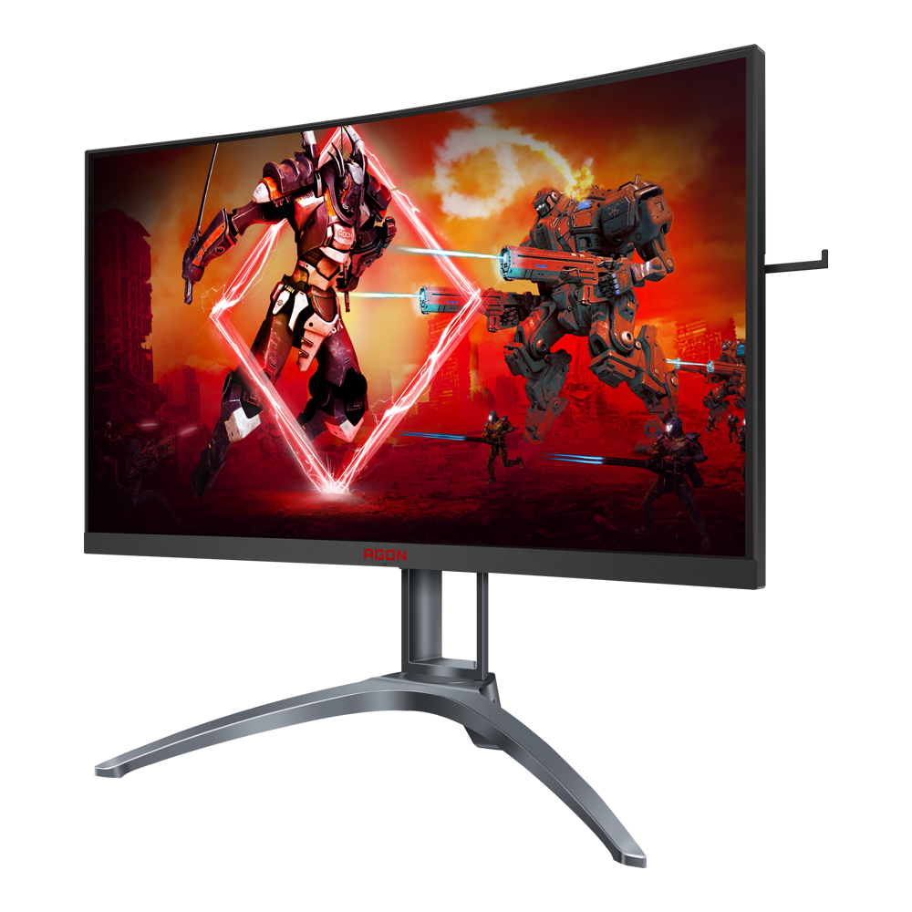 AOC AG273QCX 27 Inch 2K 144Hz Curved Monitor - Black