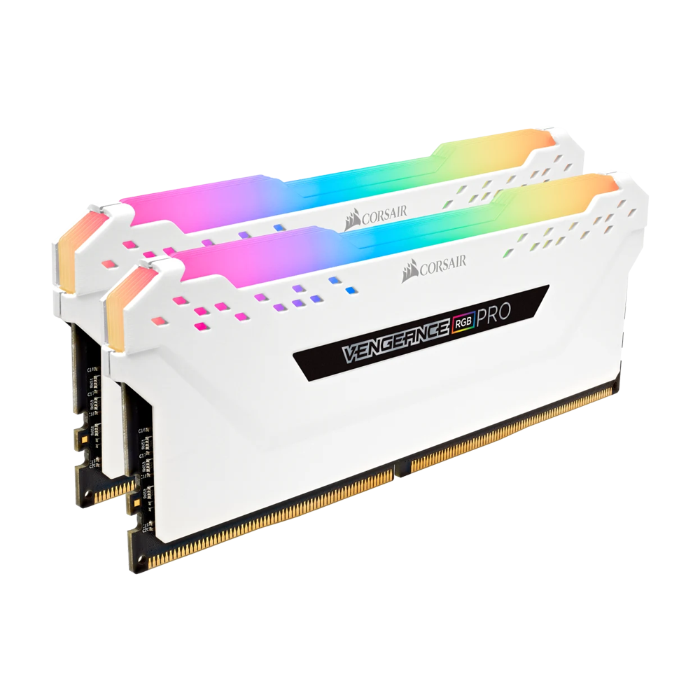 CORSAIR VENGEANCE RGB PRO 16GB(2 x 8GB) 3200MHz Memory Kit - White