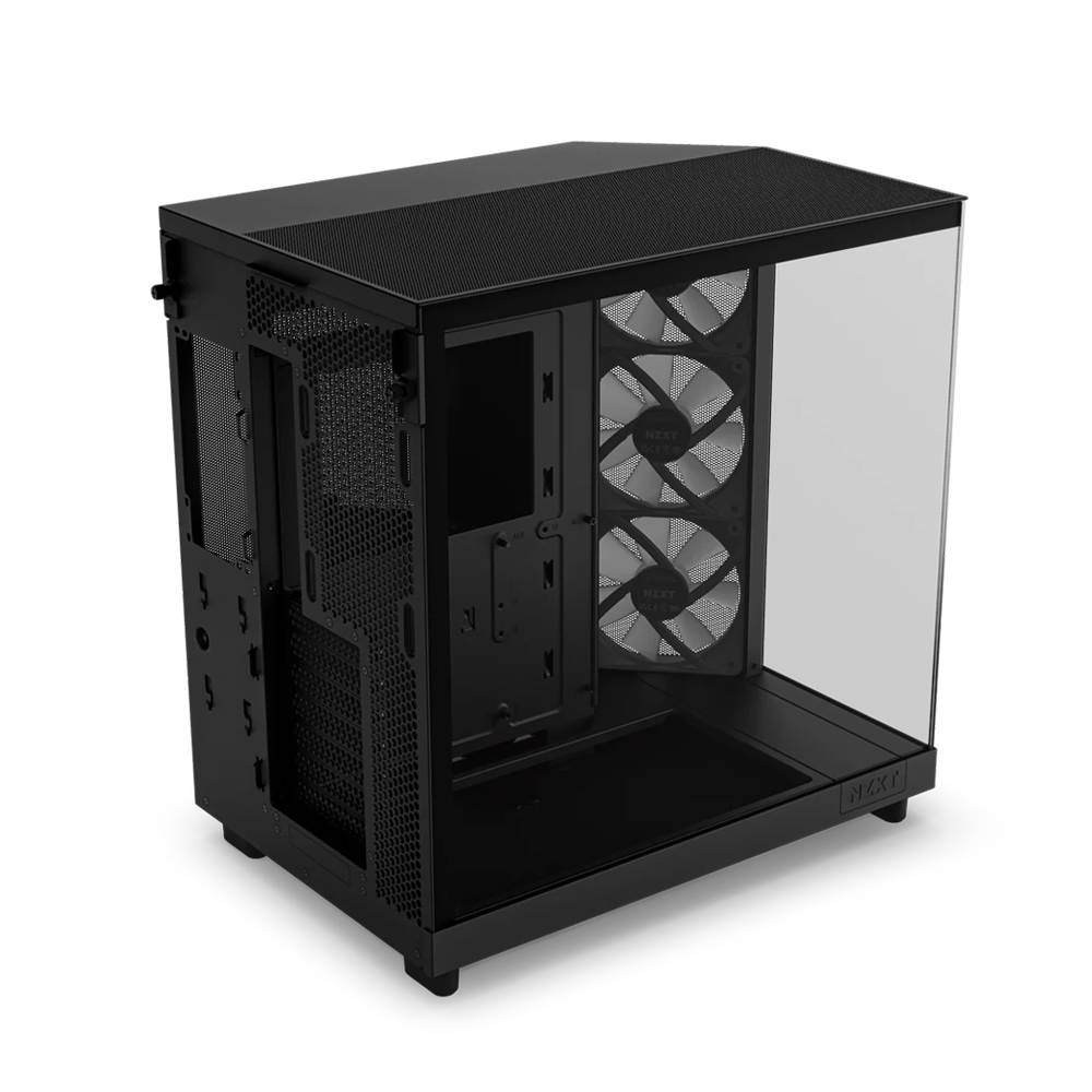 NZXT H6 Flow RGB (2023) Compact Dual-chamber ATX Case with RGB Fans - All Black