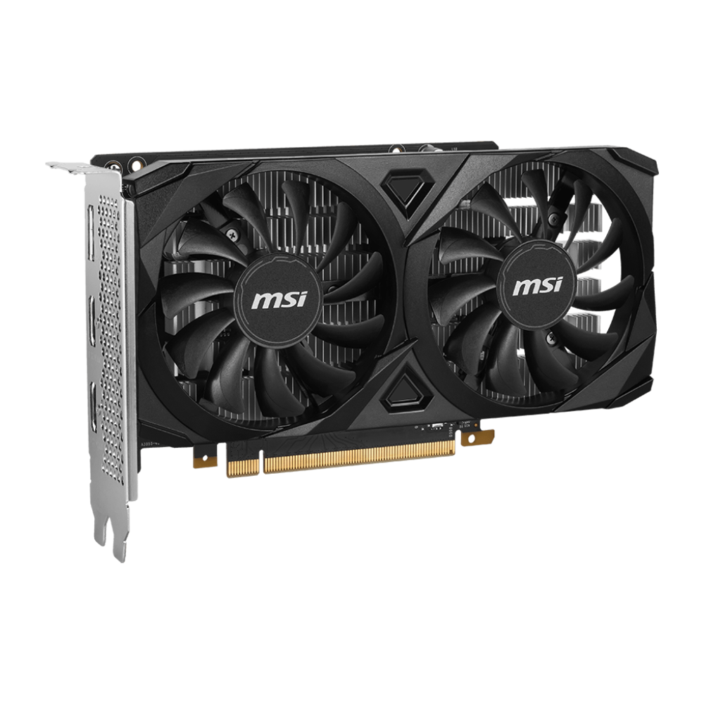 MSI Nvidia GeForce RTX 3050 VENTUS 2X E 6GB OC Graphics Card - Black