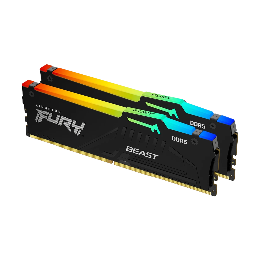 KINGSTON FURY RGB DDR5 16GB (2x8GB) 5600MHz DIMM Memory - Black