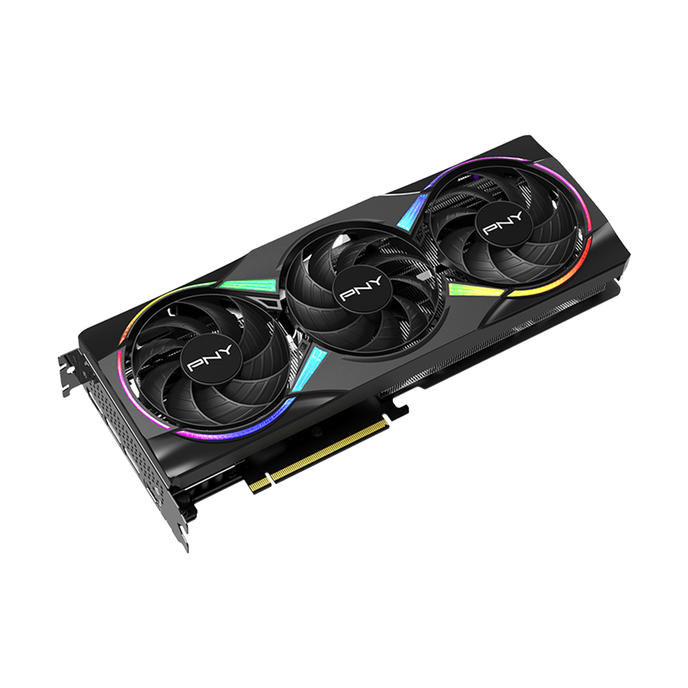 PNY Nvidia GeForce RTX 5060Ti 16GB ARGB Overclocked Triple Fan Graphics Card - Black