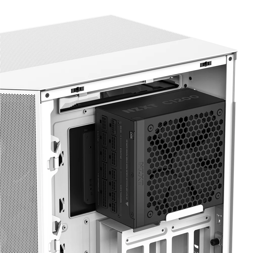 NZXT 1200W ATX 3.1 80 Plus Gold Fully Modular Low Noise Power Supply - Black