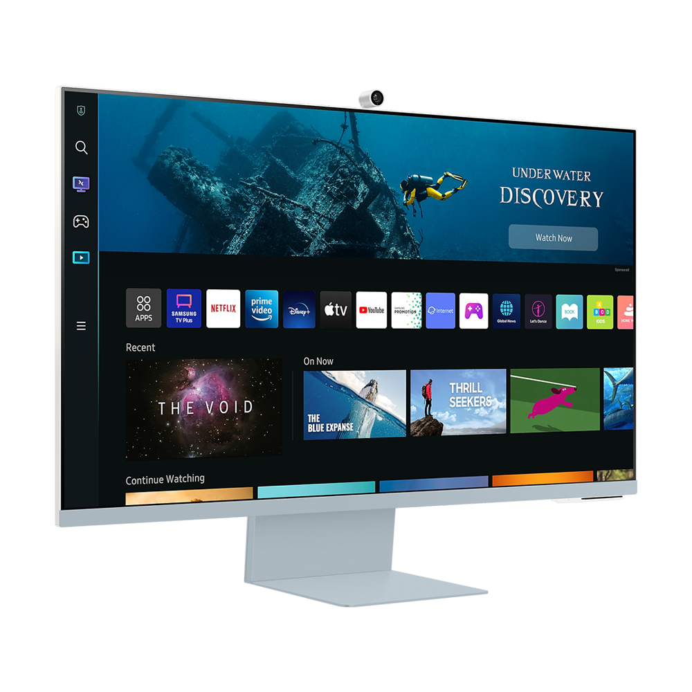 SAMSUNG UHD 32 Inch Gaming Monitor with Smart TV Experience and Iconic Slim Design (Daylight Blue)