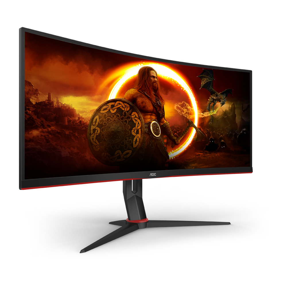 AOC CU34G2X 34 Inch 144Hz WQHD HDMI 2.0 1ms Curved Gaming Monitor - Black