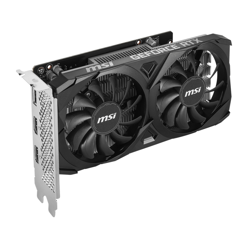 MSI Nvidia GeForce RTX 3050 VENTUS 2X E 6GB OC Graphics Card - Black