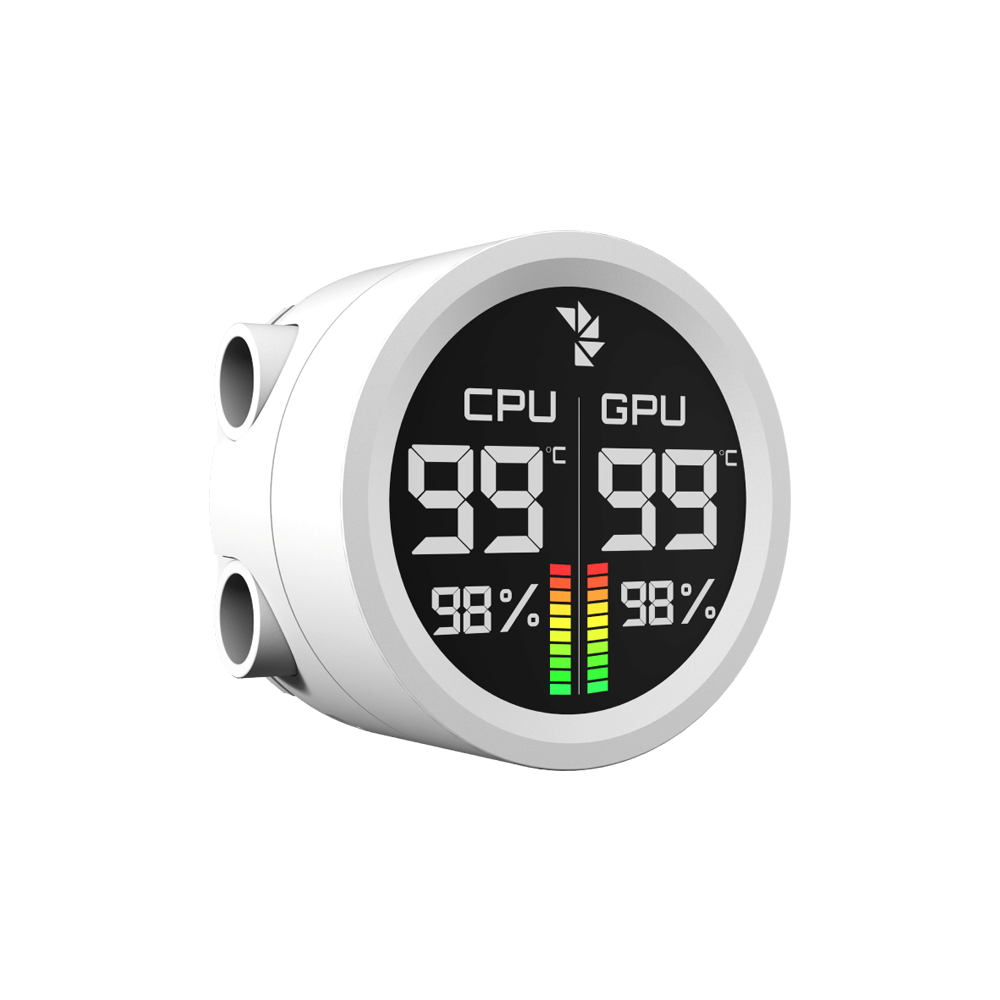 AEROCOOL Abyss L360R Digi Liquid Cooler - White