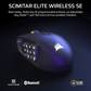 CORSAIR SCIMITAR ELITE Wireless SE MMO Gaming Mouse Gun Metal (AP) - Black