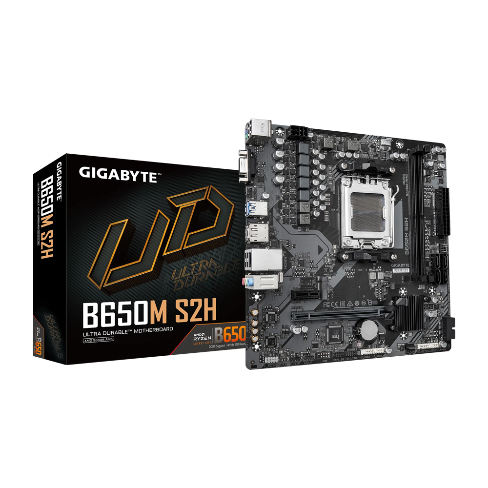 GIGABYTE B650M S2H 1.3 DDR5 Motherboard - Black
