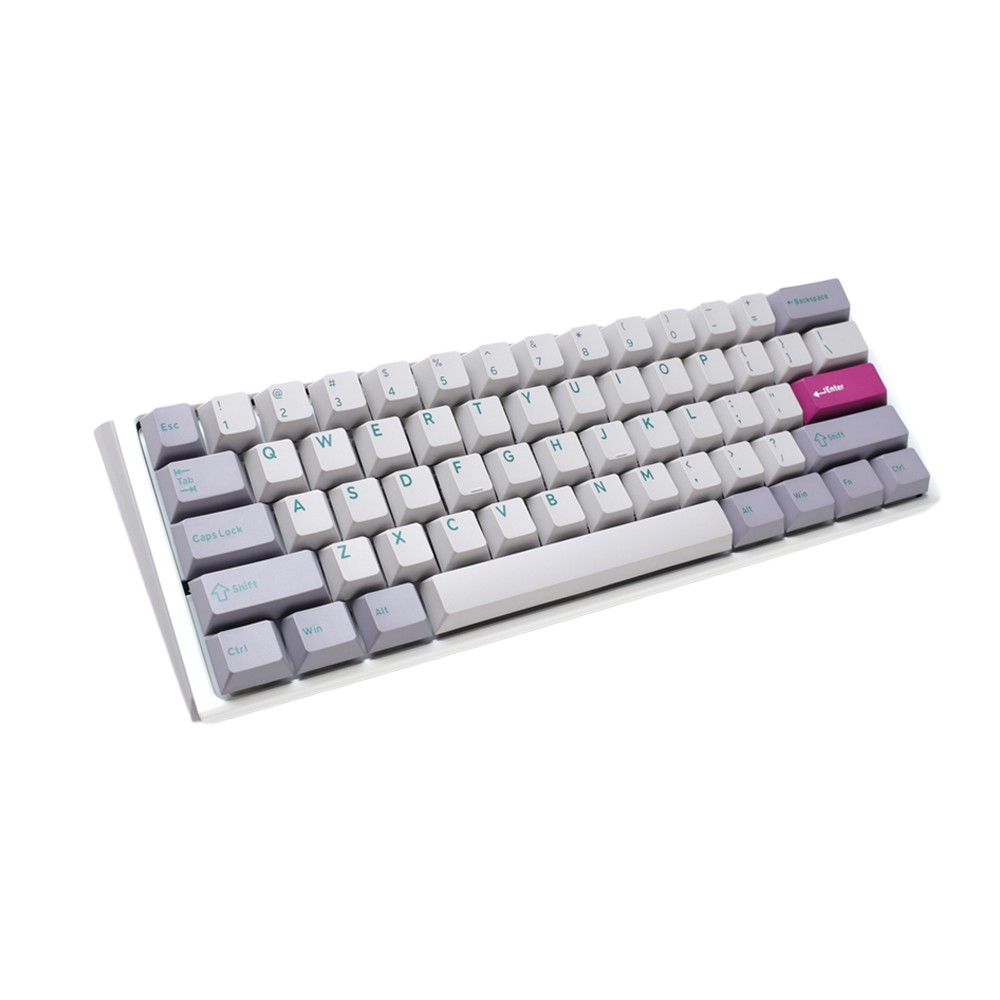 DUCKY ONE 3 MINI PBT HOT SWAP Blue Switch Cherry RGB Wired Mechanical Gaming Keyboard Arabic - Mist Grey