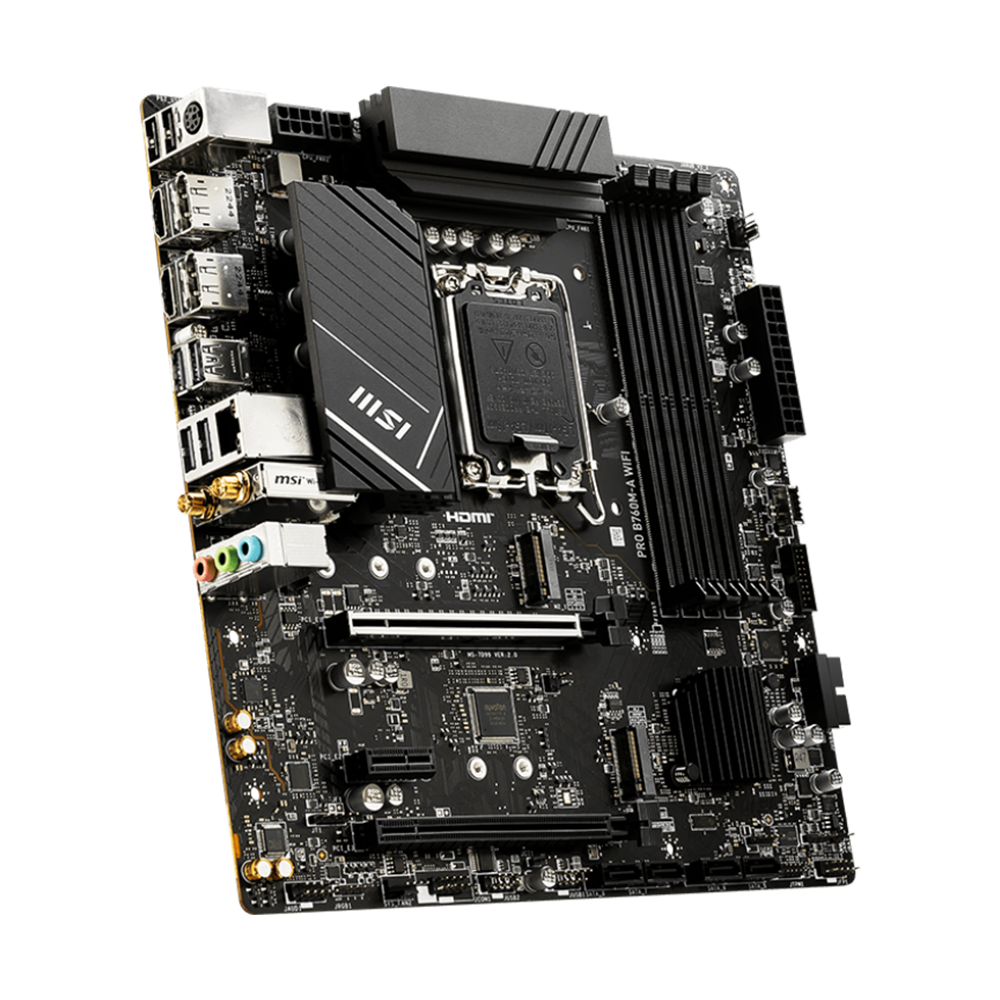 MSI PRO B760M-A WIFI DDR5 mATX Motherboard - Black