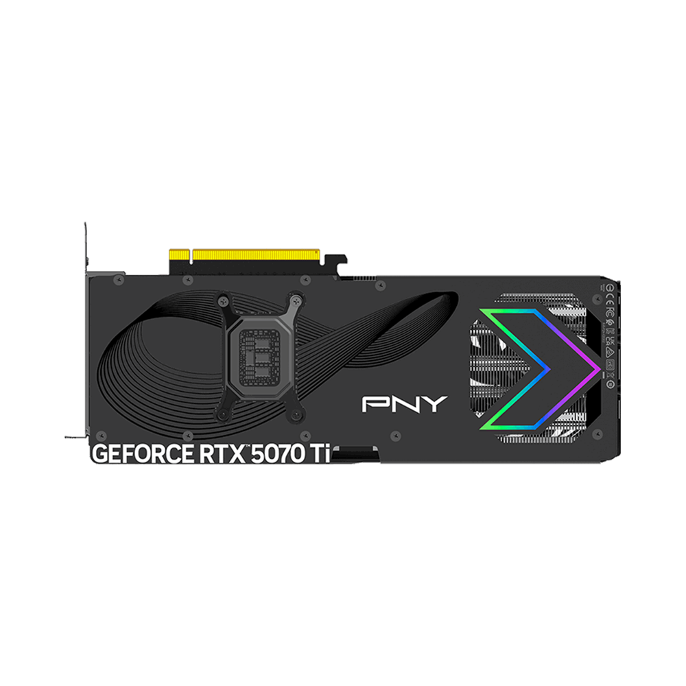 PNY Nvidia GeForce RTX 5070 Ti 16GB ARGB EPIC-X RGB Overclocked Triple Fan Graphics Card - Black