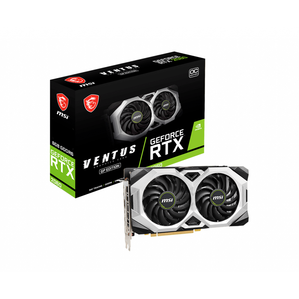 MSI NVIDIA GEFORCE RTX 2060 VENTUS GP OC 6GB Graphics Card - Black