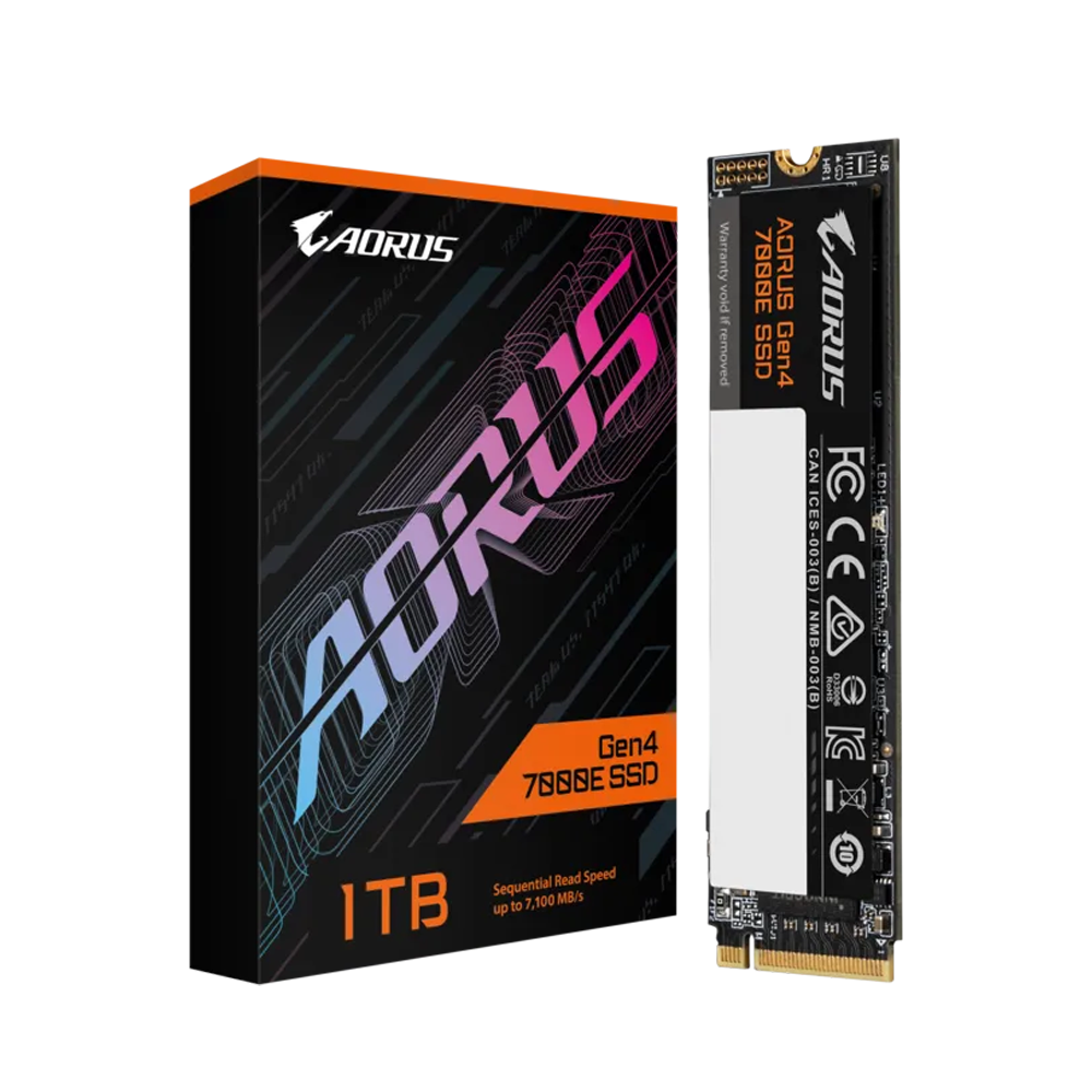 GIGABYTE AORUS Gen4 7000E 4.0x4, NVMe 1.4, M.2 2280 - 7100 MB/s to 6100 MB/s-1TB