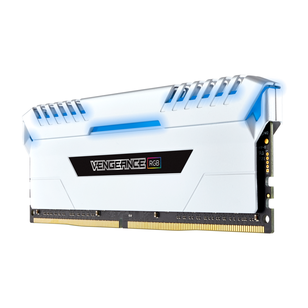 CORSAIR VENGEANCE RGB 3000Mhz 16GB(8X2) DDR4 Memory - White