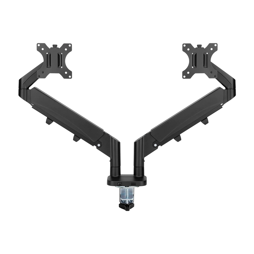 GAMEON Dual Monitor Arm Stand And Mount - Black