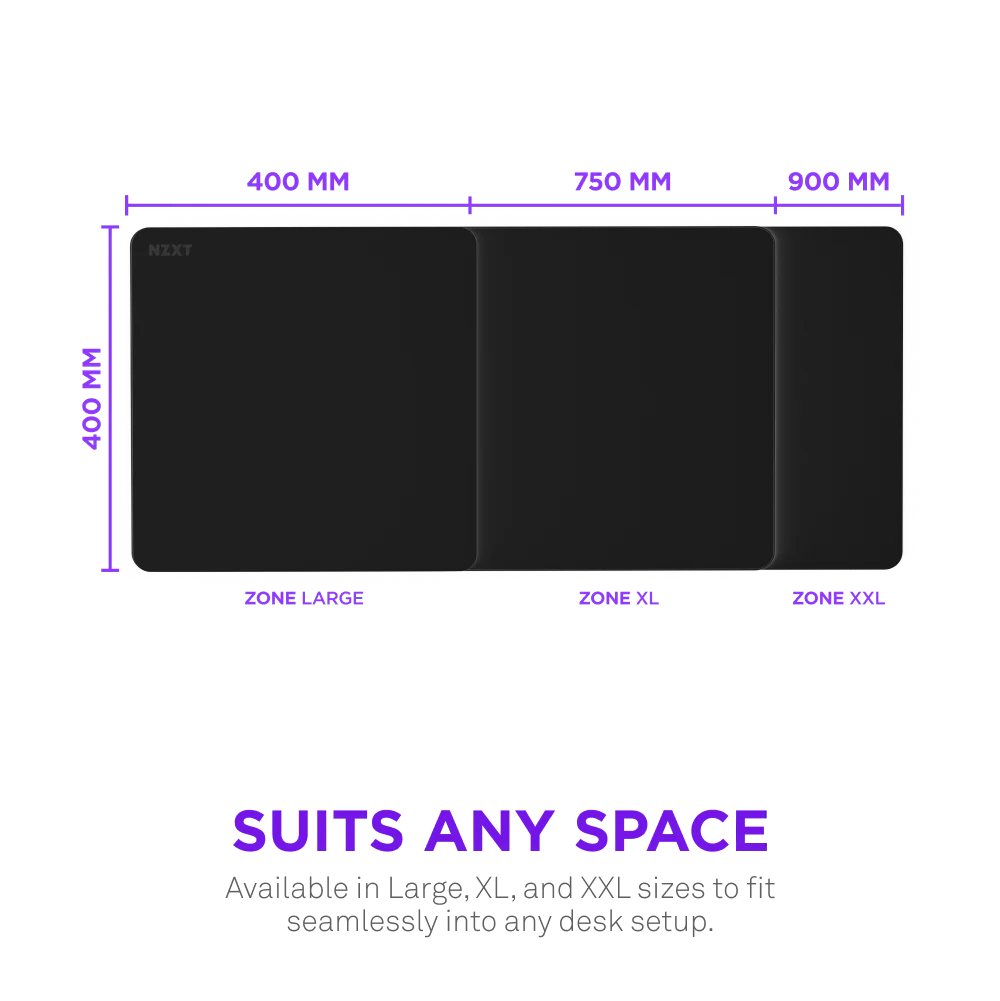 NZXT Zone Large Gaming Mouse Pad - Black