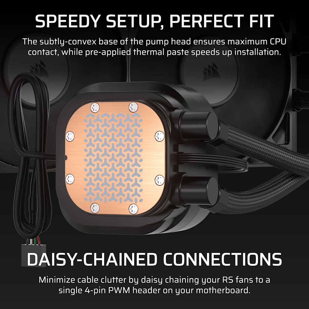 CORSAIR NAUTILUS 360 RS LCD Liquid CPU Cooler - Black