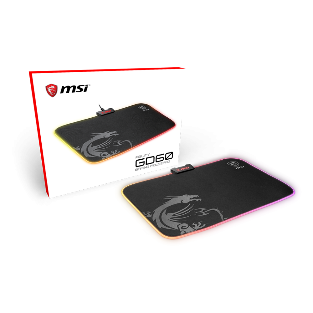 MSI AGILITY GD60 Wired RGB Mousepad - Black