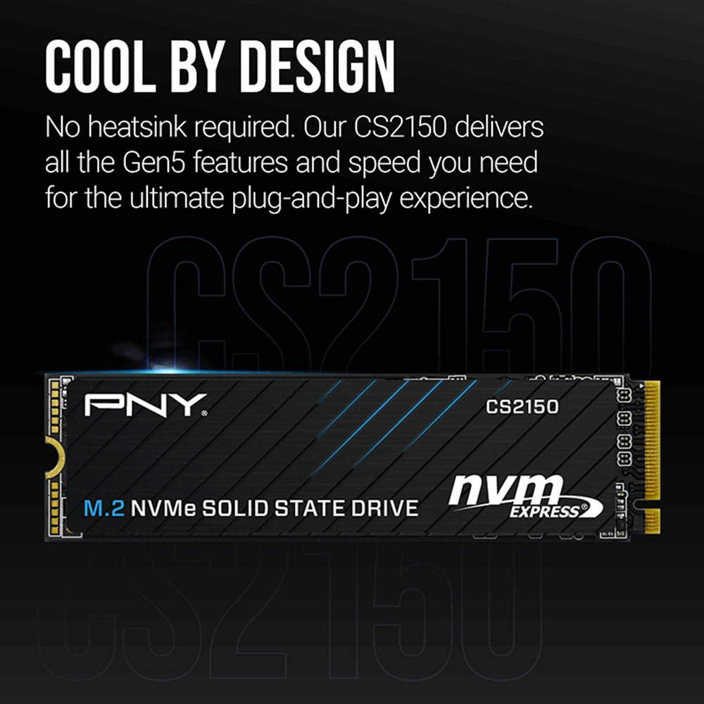PNY CS2150 NVMe PCIe 5.0 M.2 SSD - 1TB