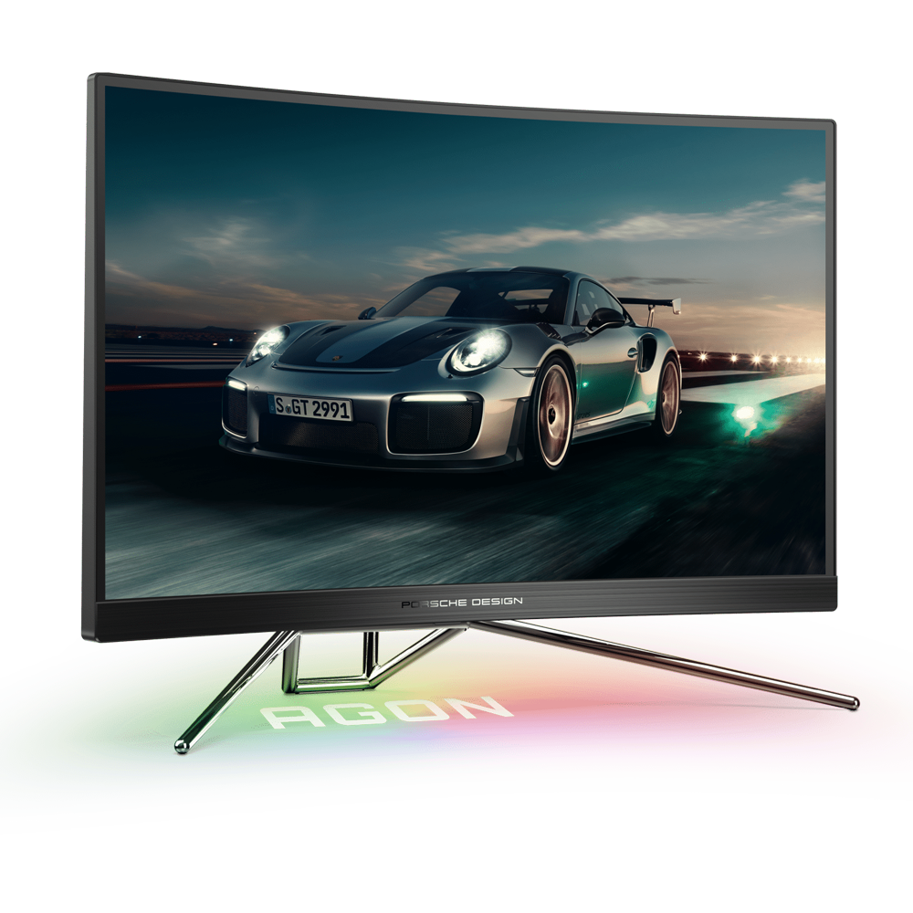 AOC AGON PD27 Porsche Design 27 Inch 240Hz QHD HDMI 2.0 0.5ms Curved Gaming Monitor - Black