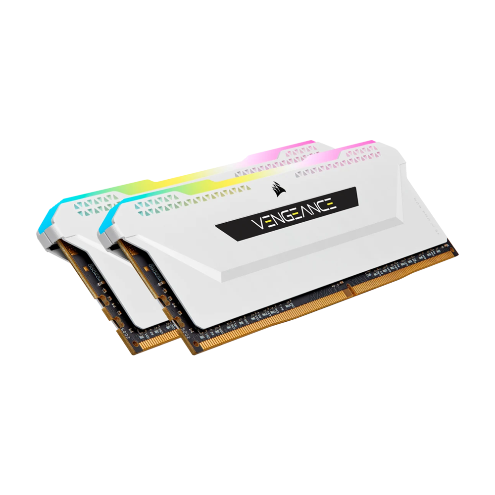 CORSAIR VENGEANCE RGB PRO SL - 32GB (2x16GB) DDR4 DRAM 3600MHz C18 Memory Kit – White