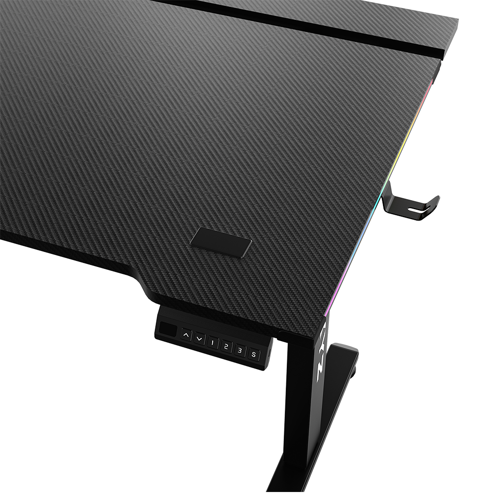 XYZ Pro-X Gaming Desk RGB - Black (ELECTRIC HEIGHT ADJUSTABLE)