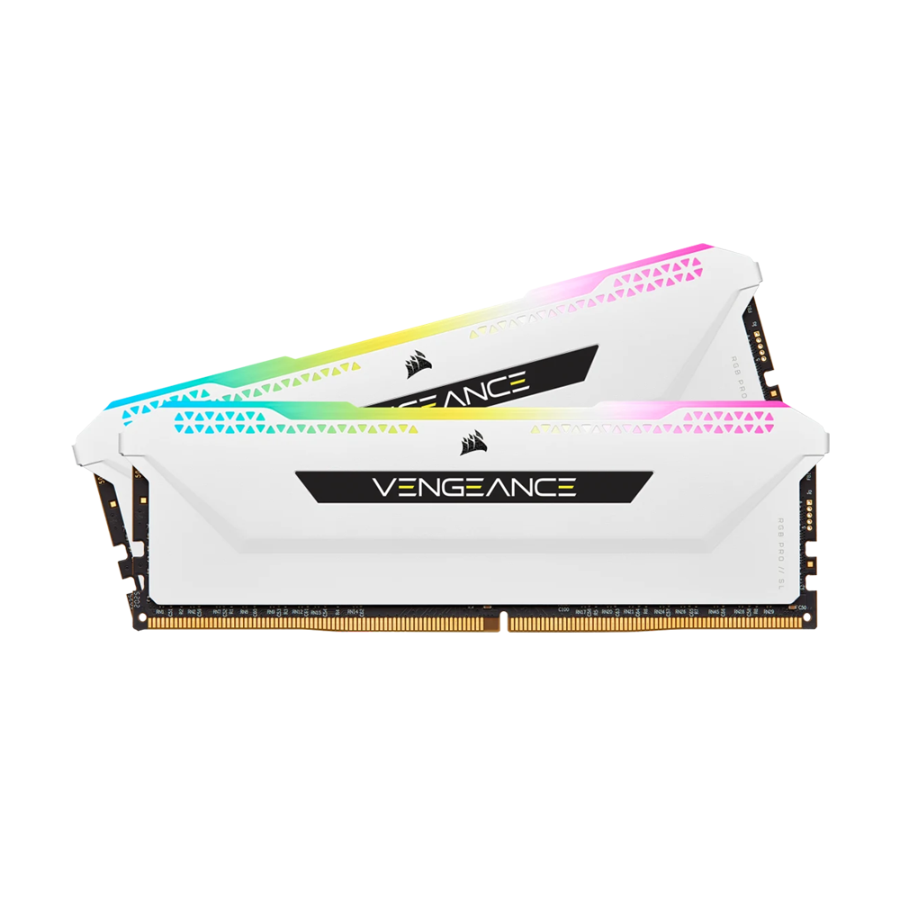 CORSAIR VENGEANCE RGB PRO SL - 32GB (2x16GB) DDR4 DRAM 3600MHz C18 Memory Kit – White