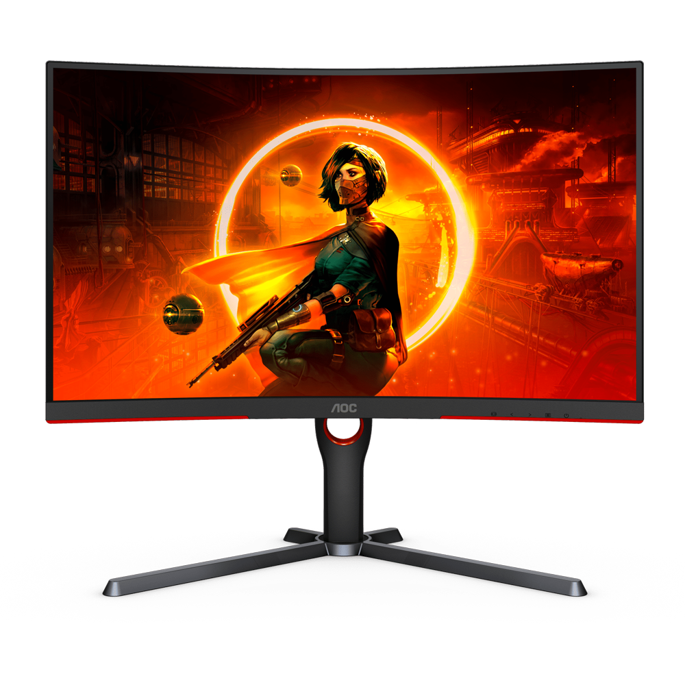 AOC CQ27G3Z 27 Inch 240Hz QHD HDMI 2.0 0.5ms Curved Gaming Monitor - Black