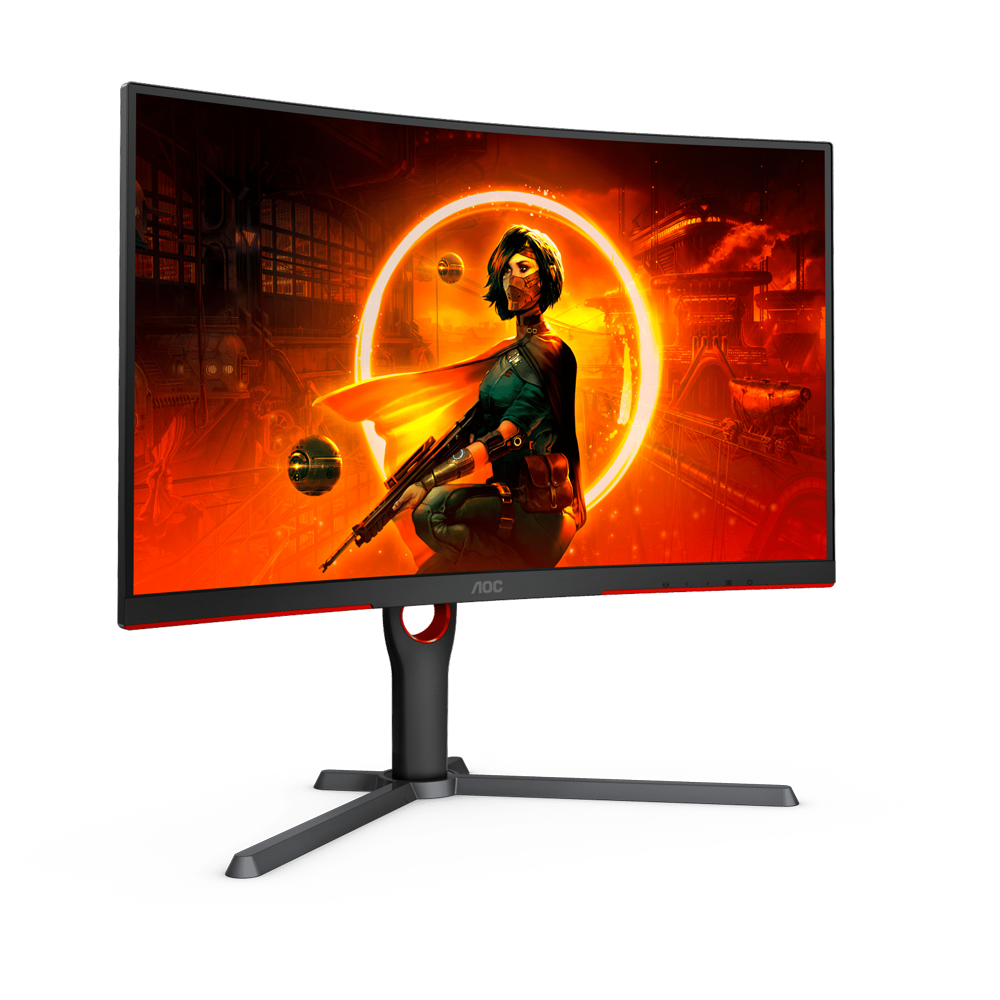 AOC CQ27G3Z 27 Inch 240Hz QHD HDMI 2.0 0.5ms Curved Gaming Monitor - Black