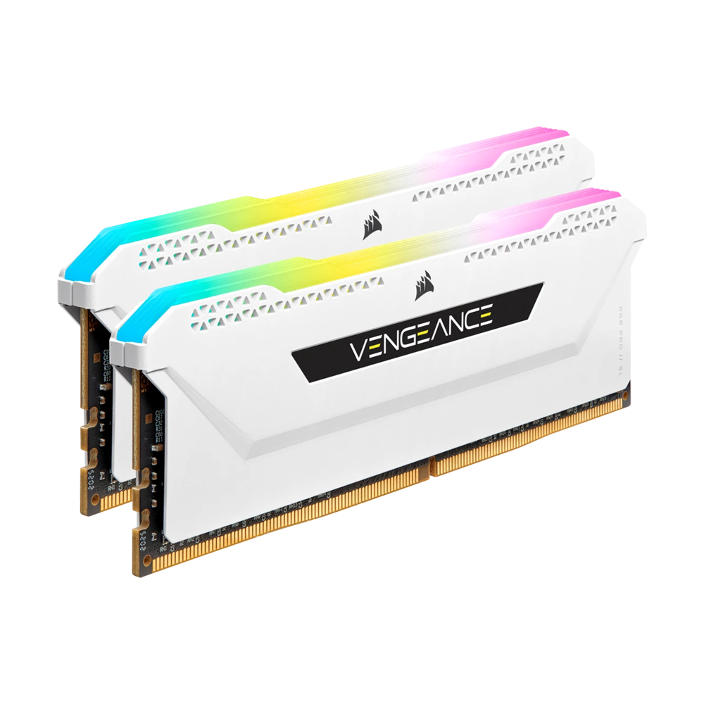 CORSAIR VENGEANCE RGB PRO SL - 32GB (2x16GB) DDR4 DRAM 3600MHz C18 Memory Kit – White