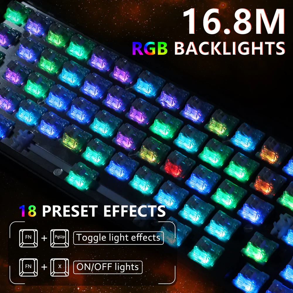 ATTACK SHARK X65 HE Magnetic Switch Wired Gaming Keyboard - Black