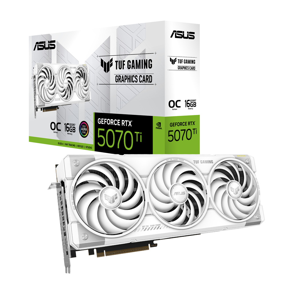 ASUS TUF Gaming GeForce RTX 5070 Ti 16GB OC Graphic Card - White