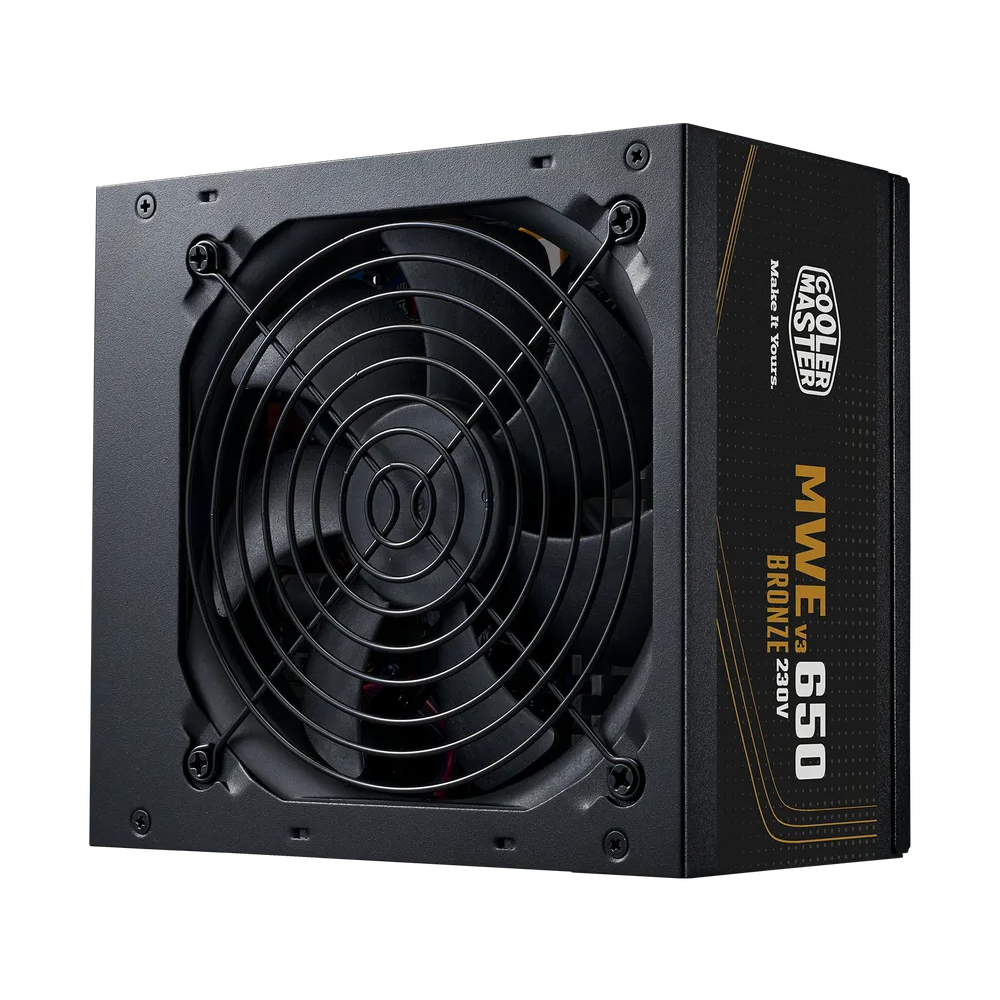 Cooler Master MWE 650W V3 230V ATX 3.1 80 Plus Bronze Power Supply - Black