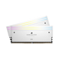 CORSAIR DOMINATOR TITANIUM RGB 64GB (2x32GB) DDR5 DRAM 6600MT/s CL32 Intel XMP Memory Kit - White