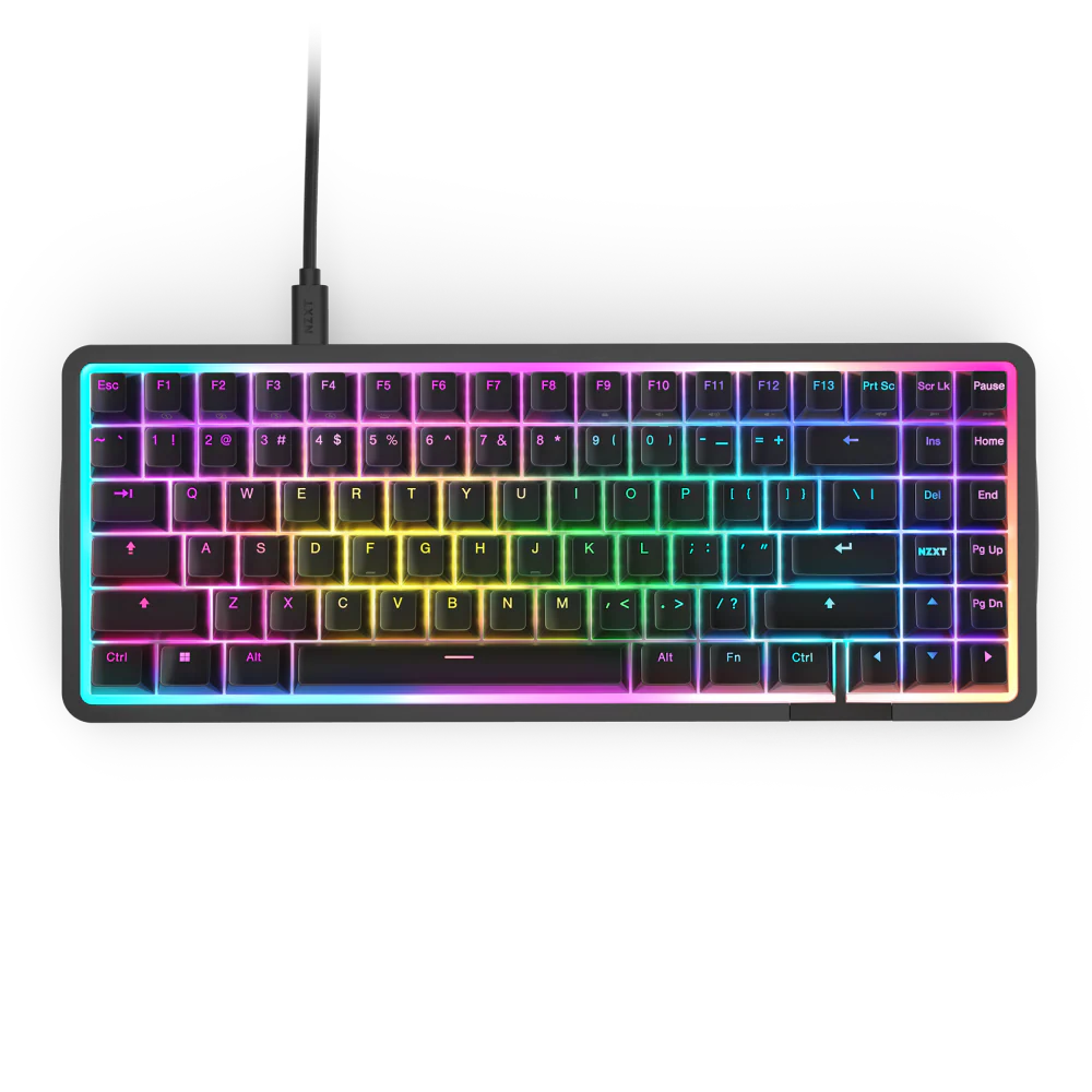 NZXT Function Elite Mini TKL Wired Gaming Keyboard - Black