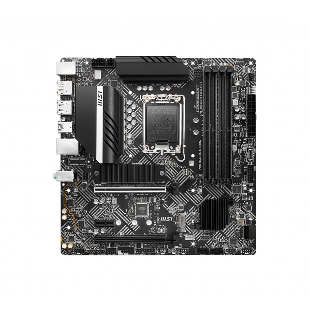 MSI PRO B660M-A DDR4 LGA 1700 mATX Motherboard - Black