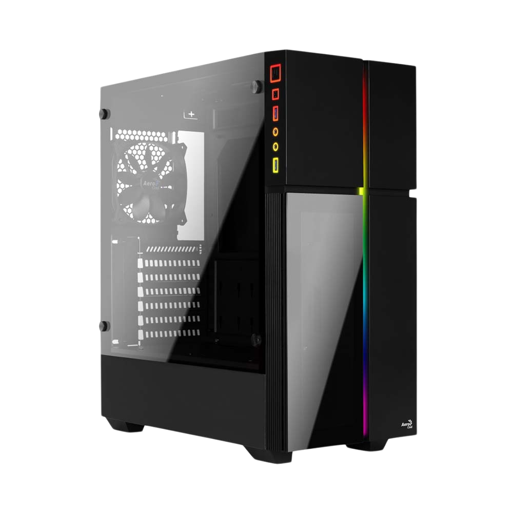 Aerocool Playa G-BK-V3 RGB Mid Tower Case - Black
